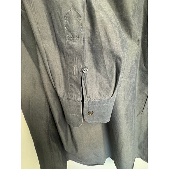 Ermenegildo Zegna Shirt Sz L 43/17 Gray Made in Italy Long Sleeve Button Mens - Picture 4 of 11